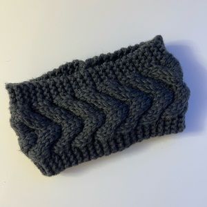 Homemade knit ear warmer